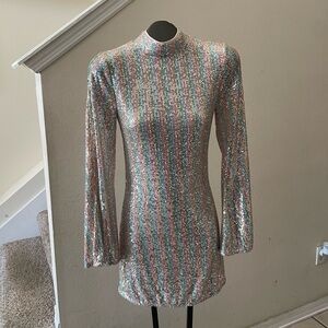 Chelsea & Violet Multicolor Sequin Mini Dress